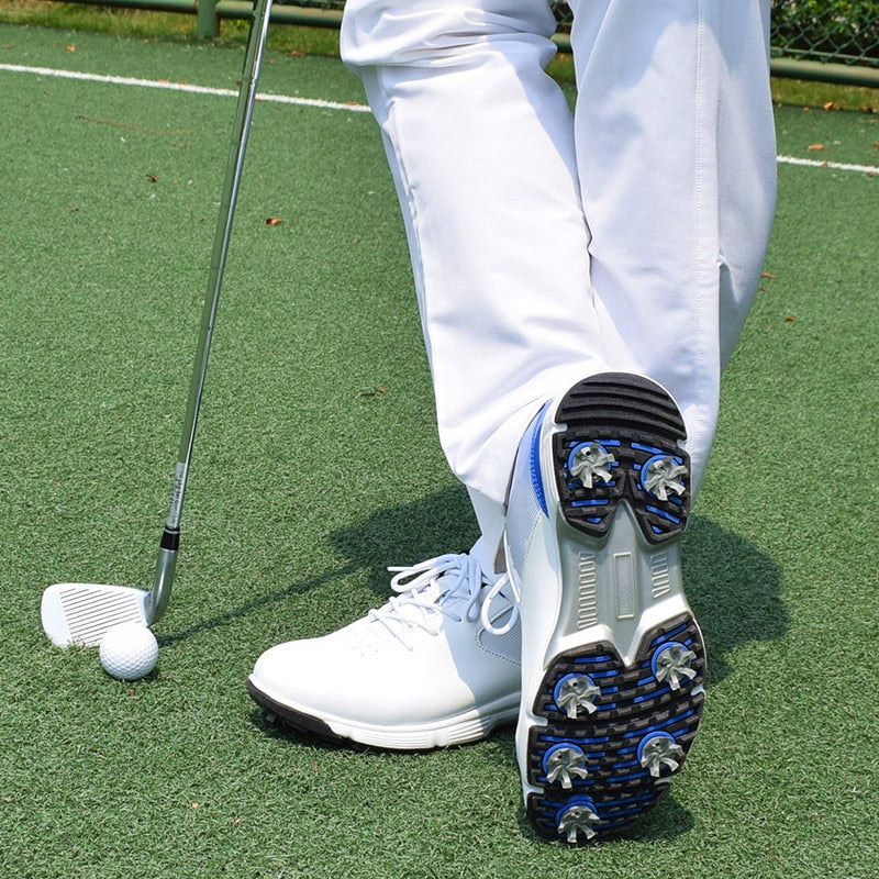 Men professional golf shoes waterproof spiked golf shoe