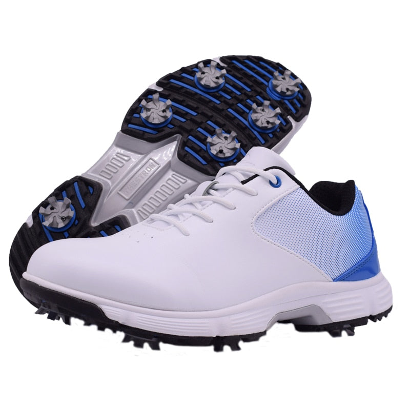 Men professional golf shoes waterproof spiked golf shoe
