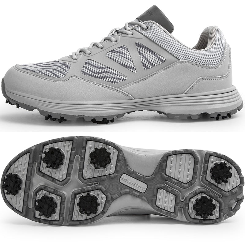 Men professional golf shoes waterproof spiked golf shoe