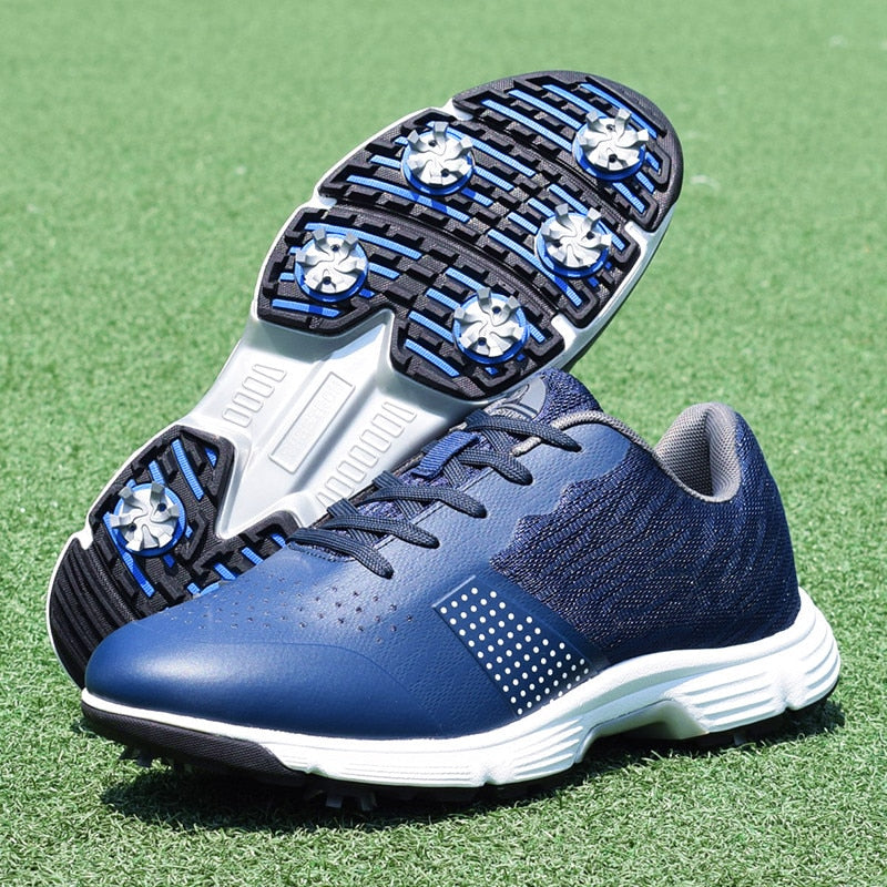 Men professional golf shoes waterproof spiked golf shoe