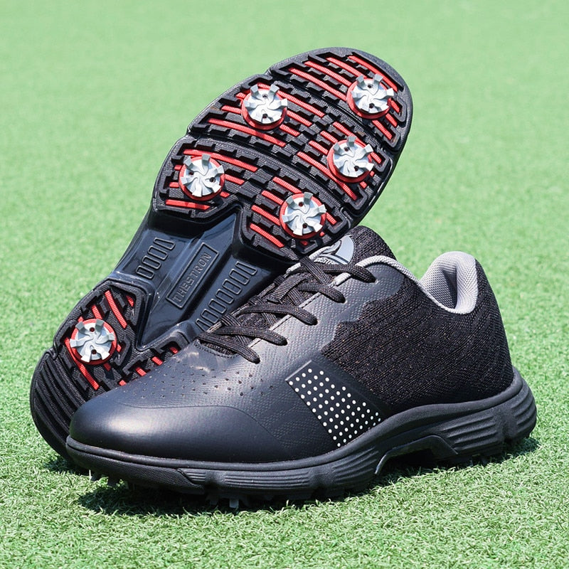 Men professional golf shoes waterproof spiked golf shoe