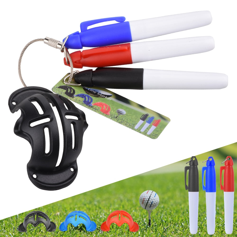 Golf Ball Triple Track 3 Line Marker Stencil