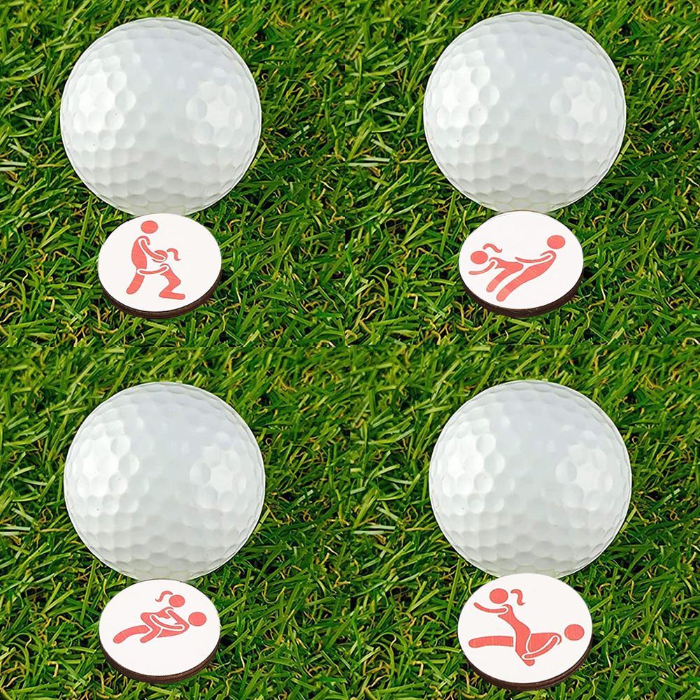 4pcs/Set Golf Ball Markers Innovative Printed Golf Marker