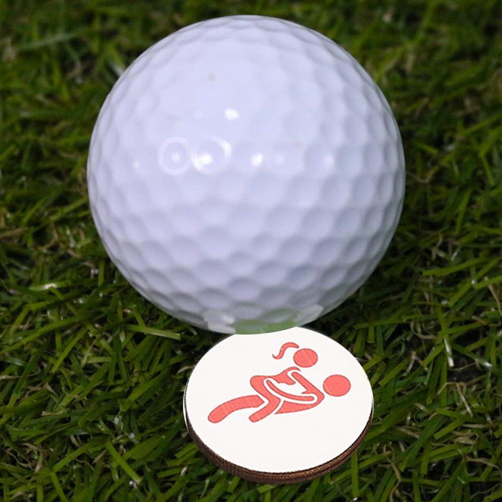 4pcs/Set Golf Ball Markers Innovative Printed Golf Marker